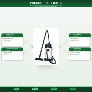 Aspiradora Industrial Comercial OEM ODM para Húmedo y Seco, Tanque <span class=keywords><strong>de</strong></span> Acero Inoxidable, 1000W <span class=keywords><strong>de</strong></span> Potencia, 1 Año <span class=keywords><strong>de</strong></span> Garantía para <span class=keywords><strong>Contratistas</strong></span> <span class=keywords><strong>de</strong></span> Talleres - Product Image 2