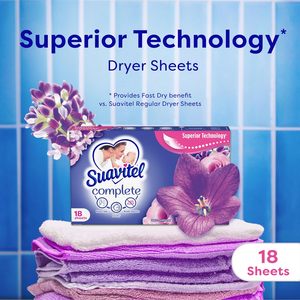 Feuilles assouplissantes pour sèche-linge Suavitel Complete, parfum lavande, 18 feuilles/paquet, 15 paquets/boîte - Product Image 4
