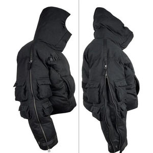 Haute Qualité Visage Masqué Plusieurs Poches Noir Léger Logo Personnalisé Bulle D'hiver Duvet D'oie Manteau Puffer Veste Hommes - Product Image 6