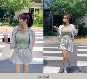 HOOR – short décontracté en coton pour femmes, doux et confortable, avec ceinture, à porter au quotidien, style coréen, 3 couleurs, taille unique - Product Image 5