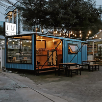 Portatile esterno 40ft oceano spiaggia prefabbricata in acciaio cucina Bar Cafe 20ft X 10ft contenitore ristorante per la vendita