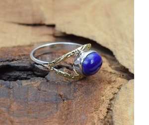 Naturel Bleu Lapis Lazuli 925 Sterling Silver Gemstone Anneau Élégant À La Main Designer Bijoux Cadeau pour les Femmes - Product Image 3