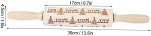 Essential Christmas <b>Baking</b> Tools <b>Set</b> - Wooden Rolling Pin with Cake <b>Baking</b> Supplies for Fondant Pasta and Pastry - Perfect Bakin - Product Image 3