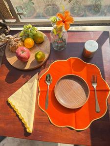 100% coton multicolore personnalisation passepoil serviettes en tissu pour événement de mariage maison Restaurant fête ferme cadeau dîner serviettes - Product Image 5