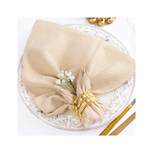 Texture Raffinée Jaune Golf Style 100% Coton Brodé 45x45cm 128 GSM Look Abstrait GOTS Approuvé Étiquette Serviettes En Coton - Product Image 4