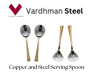 Cuchara de Servir de Acero y Cobre de Primera Calidad al por Mayor, Cuchara de Servir de Metal, Cuchara de Servir de Aleación, Cuchara de Acero Inoxidable y Cobre - Product Image 5