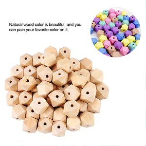 ลูกปัดไม้พิมพ์ลายมีรูขนาดใหญ่ลูกปัดไม้สีและลูกปัดทำจากไม้รูปทรงใหญ่สินค้าอินเดีย - Product Image 4