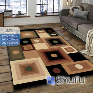 SHUFU ชุดพรมพลาสติกผ้าสักหลาดนุ่มกันลื่นแบบทันสมัยทำจากโพลีเอสเตอร์กันแพ้ซักได้ลายนามธรรม - Product Image 3