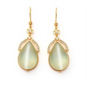 Boucles d'oreilles pendantes en argent sterling 925 plaqué or 18 carats pour femmes - Product Image 4