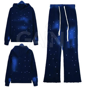 Pantalon de survêtement en strass pour hommes personnalisé couleur unie survêtement Offre Spéciale en strass pour hommes coupe ajustée en coton - Product Image 6