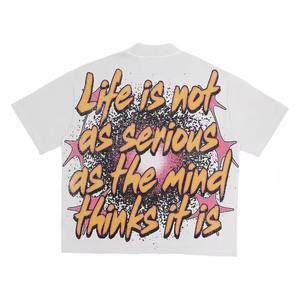 Haute qualité personnalisé surdimensionné graphique 100% coton t-shirt imprimé Vintage coton biologique t-shirts en gros t-shirts pour les femmes - Product Image 3