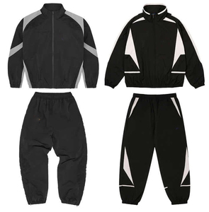 Conjunto Deportivo Holgado de Nylon y Poliéster para Hombre, Chaqueta Cortavientos Reflectante, Ropa Deportiva de Otoño con Cremallera Completa, Venta al Por Mayor - Product Image 2