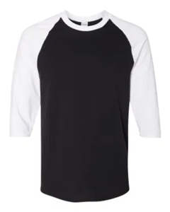 3/4 manches manches raglan t-shirts en gros blanc T-shirt hommes vêtements de sport respirant et à la mode échantillon disponible - Product Image 6