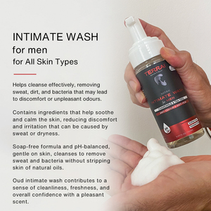 Lavado Íntimo para el Cuidado de las Partes Íntimas Masculinas, Hidratante y Relajante, con Aceite de Árbol de Té y Manzanilla, Marca Blanca - Product Image 3