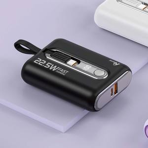 Batterie externe PD 22.5W haute capacité 10000mAh avec prise 3A Style courant HPK-040 NEGRO - Product Image 3