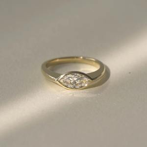 Anillo de Bodas de compromiso de moissanita de 1 quilate duradero VVS2 Claridad Corte brillante Plata de Ley 925 Proveedor al por mayor OEM de moda - Product Image 4