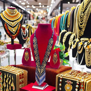 Conjunto de joyería de boda Bohemia étnica africana de alta calidad, collar de mujer para fiestas, aniversarios y regalos, patrón de paz - Product Image 4