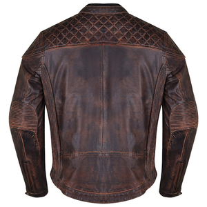 Racer <b>Motorcycle</b> Riding Leather <b>Jacket</b> Made of <b>Buffalo</b> Leather Anti Fall CE Approved Protective Padded Leather <b>Jacket</b> for Ride - Product Image 2