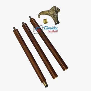 ไม้เท้าพับได้ทำมือ ด้ามจับหัวสิงโตทองเหลืองขัดเงา ไม้สีน้ำตาล ดีไซน์อาร์ตเดโค ความยาว 99 ซม. สำหรับใช้งานกลางแจ้ง - Product Image 4