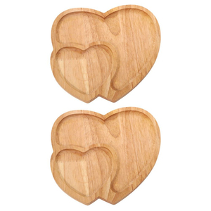 Bandeja de Madera en Forma de Corazón de Calidad Superior, Plato para Servir Aperitivos, Queso y Frutas, Elegante, en Oferta - Product Image 1