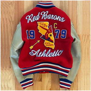 Precio de fábrica al por mayor chaqueta de béisbol de diseño personalizado de manga larga ropa deportiva Lettermen Varsity Jacket - Product Image 3