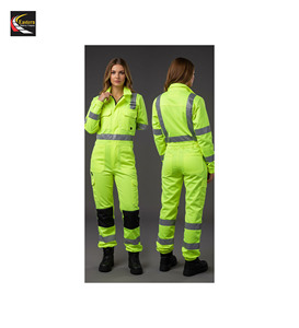Tiras reflectantes de algodón 80%, mono de manga larga de una pieza, ropa de trabajo bordada, traje de protección laboral para ropa de soldadura - Product Image 1