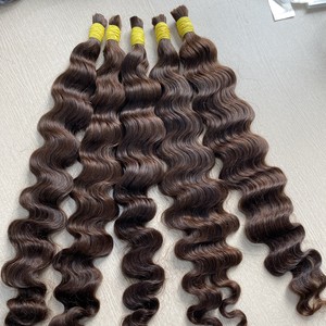 Extensiones de cabello Remy de onda profunda suelta Afro a granel, precio al por mayor, pelucas humanas vietnamitas crudas negras naturales, ondas corporales rizadas italianas - Product Image 4