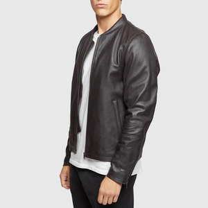 Best Selling Item 2025 <b>Men</b> Genuine <b>jacket</b> for <b>men</b> Custom High Quality Classic College Style <b>trucker</b> Leather <b>jacket</b> for <b>men</b> - Product Image 2