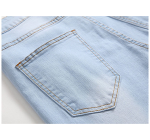 Vêtements décontractés à la mode jeans personnalisés coupe ajustée braguette à glissière hommes jeans pantalons pantalons pour hommes denim - Product Image 5