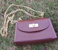 Mini sac à main en cuir de veau Napa avec fermeture à glissière à la mode et doublure en cuir pur par Anwar Enterprises