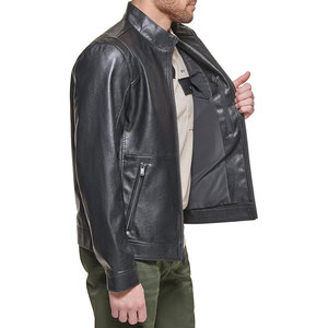 Veste en cuir à la mode pour hommes de haute qualité directe d'usine pour l'hiver avec veste pour hommes à 2 poches latérales personnalisées - Product Image 6
