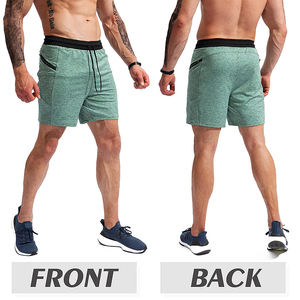 Pantalones cortos de gimnasio personalizados para hombre para entrenamiento Joggers de malla transpirable Patrón sólido Ropa deportiva para correr Servicio OEM disponible - Product Image 6