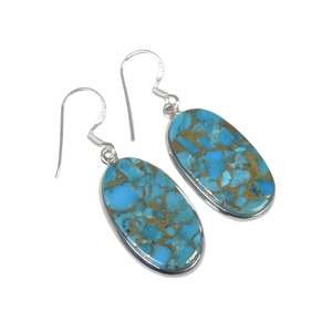 ทองแดงสีฟ้าเทอร์ควอยซ์ 925 เงินสเตอร์ลิงอัญมณีจี้ต่างหูชุดเครื่องประดับเดือนธันวาคม Birthstone ของขวัญสําหรับวันครบรอบ - Product Image 1