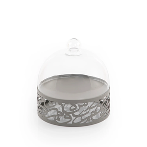 Support de serveur de gâteau de finition antique de forme personnalisée avec décor de table de dôme en verre pour hôtel et maison support de serveur de gâteau - Product Image 4