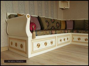 Diseño interior árabe Majlis, diseño clásico moderno, elegante conjunto de sala de estar, asientos de esquina de lujo, diseño que ahorra espacio - Product Image 3