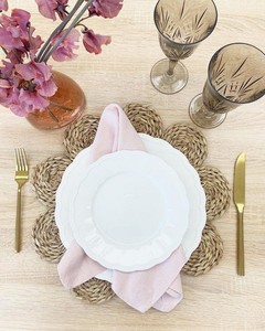 Polished Coconut <b>Woven</b> Eco-Friendly <b>Placemat</b> for Table Dining or Presents Cute Style CN/HAI Origin - Product Image 2