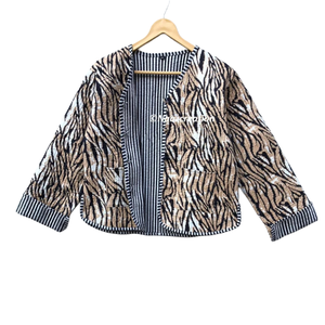 Chaqueta Acolchada de Algodón Boho Hecha a Mano para Mujer, Abrigo con Estampado de Bloques, Fabricante al por Mayor al Mejor Precio - Product Image 1