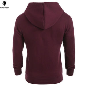 Sweat à capuche léger conçu sur mesure pour hommes 100% coton polyester tissu éponge décontracté motif solide sweat-shirt d'hiver - Product Image 3