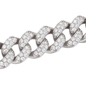 Cadena Cubana de Plata 925 con Incrustaciones de Diamantes Moissanite, Joyería Vintage Elegante para Hombre, para Bodas y Fiestas - Product Image 4