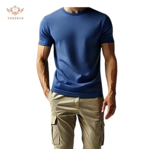เสื้อยืดผู้ชายคอตตอนแท้ 100% แบบถัก ทรงโอเวอร์ไซส์ หนานุ่ม  ไซส์ใหญ่พิเศษ  รับสกรีนลายตามสั่ง แขนสั้น ระบายอากาศได้ดี ขายส่ง - Product Image 2