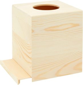 Couvercle de boîte à mouchoirs en bois non fini pour les arts et l'artisanat, décoration intérieure (5x5.5 po, lot de 2) - Product Image 6