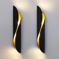 7 Meilleures ventes : Applique murale LED en fer pour salle à manger, design moderne en spirale, écologique, à intensité variable, accessoires d'éclairage et de décoration intérieure