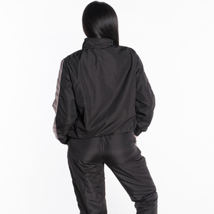 Men's Customizable Waterproof <b>Zip</b>-<b>up</b> Windbreaker Set Solid Pattern Two-Piece Tracksuit 100% Cotton for Winter - Product Image 5