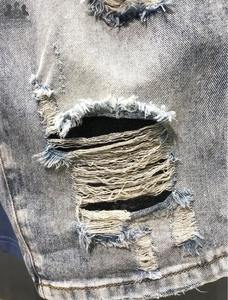 Pantalones Cortos de Mezclilla para Hombre, 100% Algodón, con Botones, Estilo Urbano, Cómodos, para Gimnasio, Uso Casual, Secado Rápido - Product Image 3