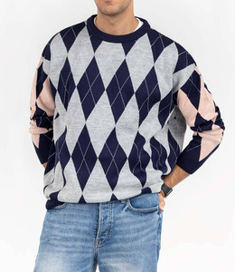 Pull-over uni pour homme, col en V, pull décontracté à manches longues, marque de pulls pour homme, respirant, de qualité, en cachemire - Product Image 1