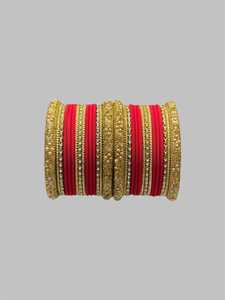 Traditional Wedding Bangles Bridal Chura Set Indian Bridal Jewelry Handmade Beaded Bracelets Geometric Design Unisex Party Wear - Product Image 2