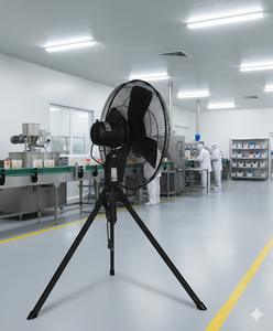 Ventilateur sur pied industriel Venz F1-24" noir, électrique, économe en énergie, pour l'industrie, l'extérieur, les bureaux, les hôtels et les foyers - Product Image 3