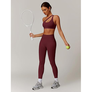 Ensemble de vêtements de sport pour femmes, yoga, soutien-gorge sans couture, leggings extensibles, respirants, taille haute, vêtements de fitness - Product Image 4