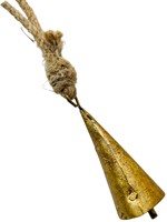 Guirnalda de Campanas de Hierro Hechas a Mano con Cuentas de Madera Coloridas, Decoración Rústica para Pared, Jardín, Hogar, Adorno de Imitación de Antigüedad India Moderna