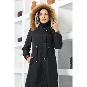 Chaqueta con Capucha y Cierre de Cremallera, Prenda Exterior Elegante - Product Image 2